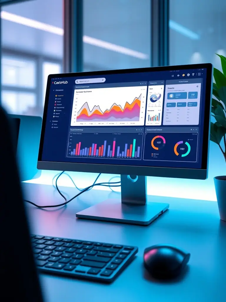 A screenshot of the CeresHub Cloud Platform interface, showcasing its data visualization tools and user-friendly dashboard, with real-time IoT data displayed.